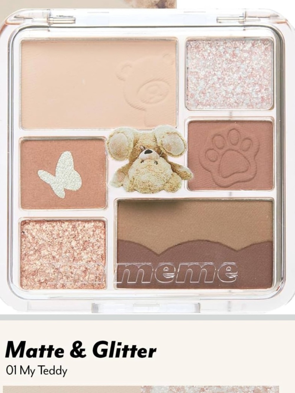 Meme Teddy Matte & Glitter Eyeshadow Palette